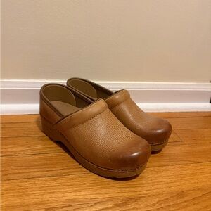 Dansko Honey Distressed Leather Clogs
